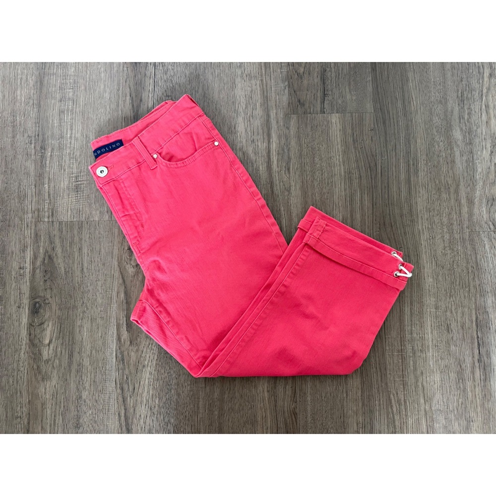 Bandolino Mandie Capri Pants Women's Size 6 Coral‎ Pink Stretch Cropped Casual